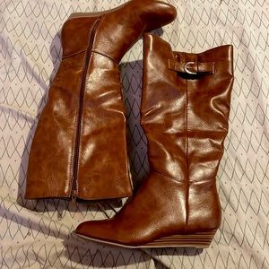 Brown Leather Boots | Size 7 Women’s | Kohl’s Brand